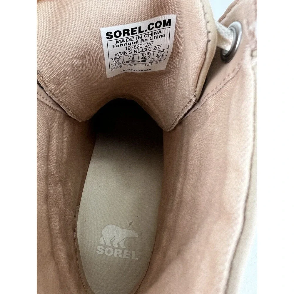 Sorel Women Boots Joan of Arctic Lexie III Wedge Natural Tan Size 9.5 - Picture 6 of 16